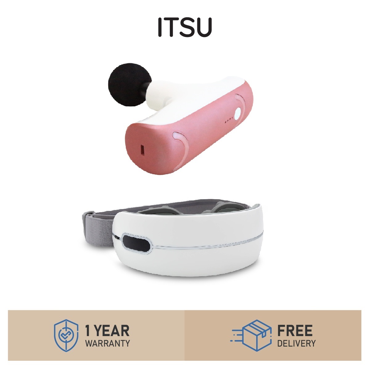 Online Exclusive: Mini Massage Gun + Shiatsu Eye Massager